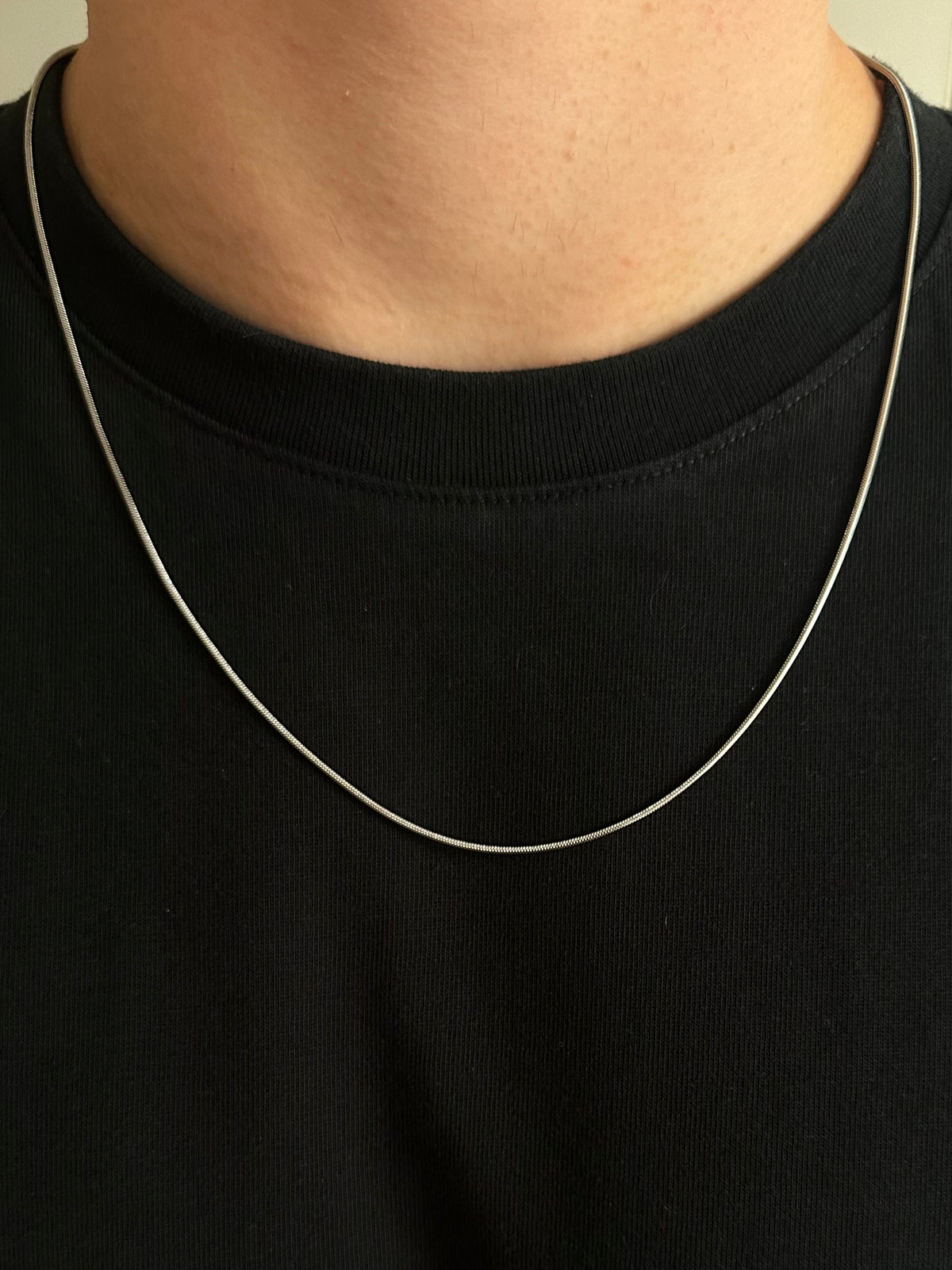 Schlangenkette Herren Silber – Snake Chain, glatt, 2mm